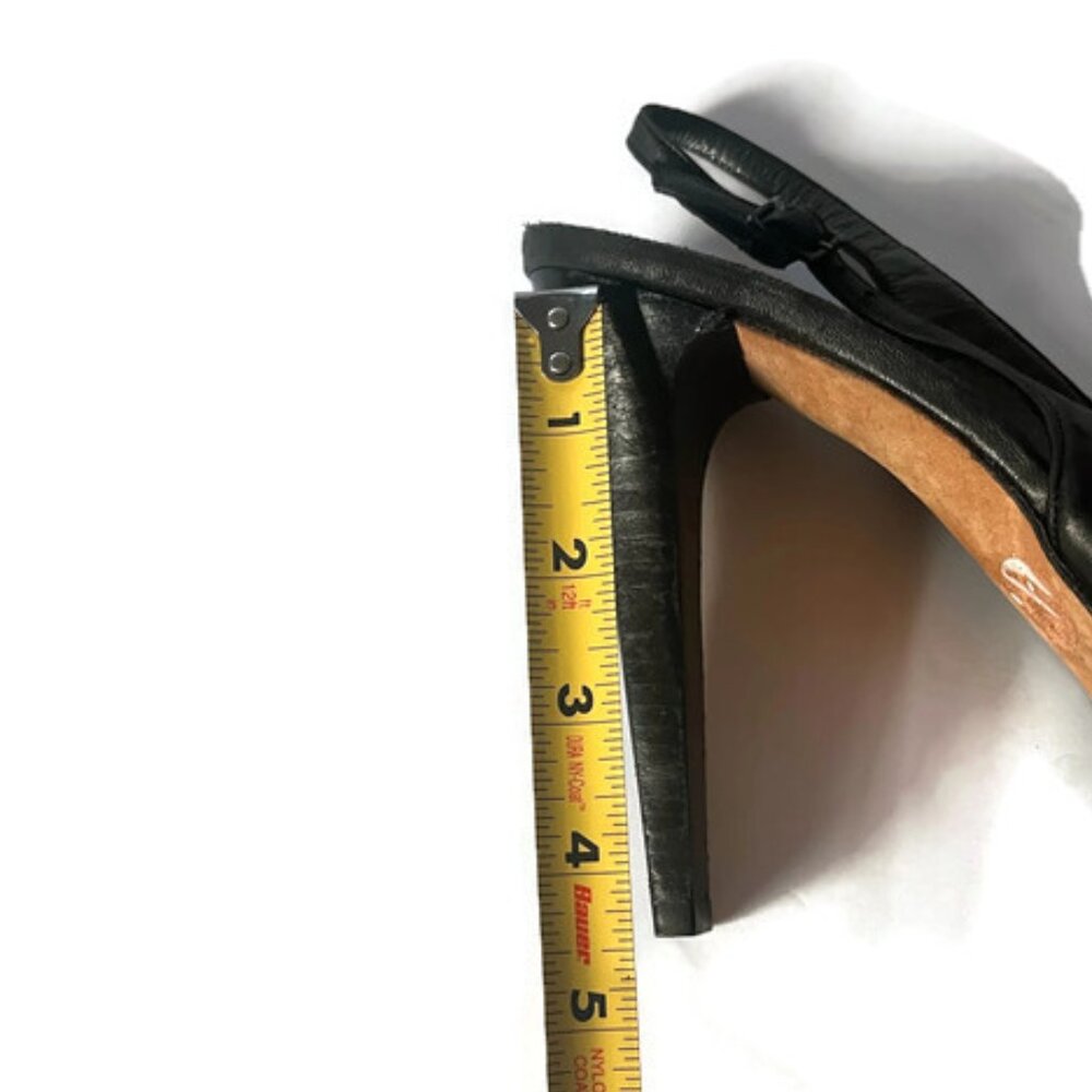 Stuart Weitzman Elegant Black Slingback Platform Heels - Picture 5 of 9